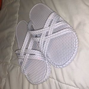 White sandals